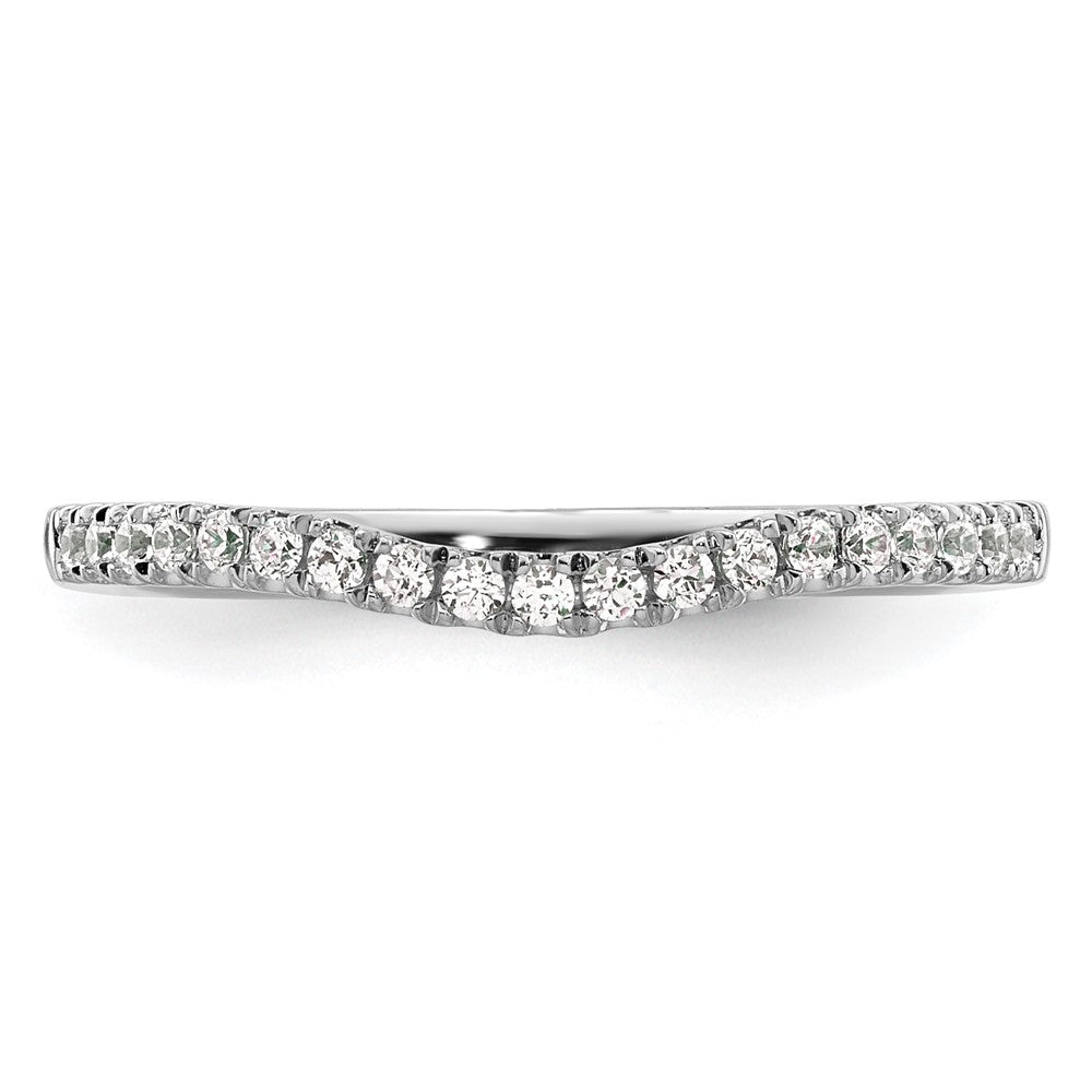 14K Weißgold Ehering mit natürlichen Diamanten, 0,19 ct Gesamtgewicht
