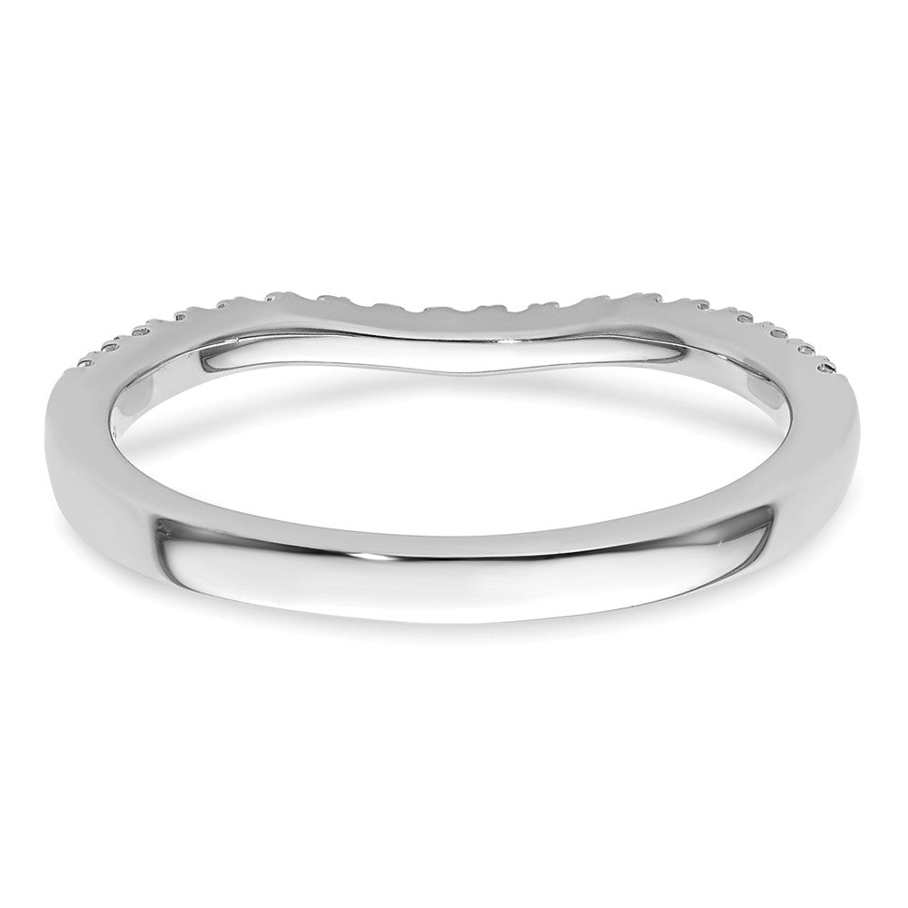14K Weißgold Ehering mit natürlichen Diamanten, 0,19 ct Gesamtgewicht