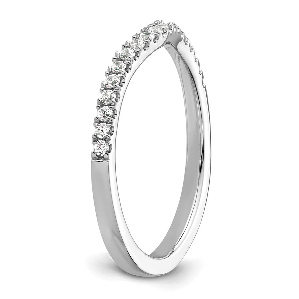 14K Weißgold Ehering mit natürlichen Diamanten, 0,19 ct Gesamtgewicht