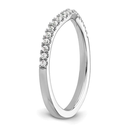 14K Weißgold Ehering mit natürlichen Diamanten, 0,19 ct Gesamtgewicht