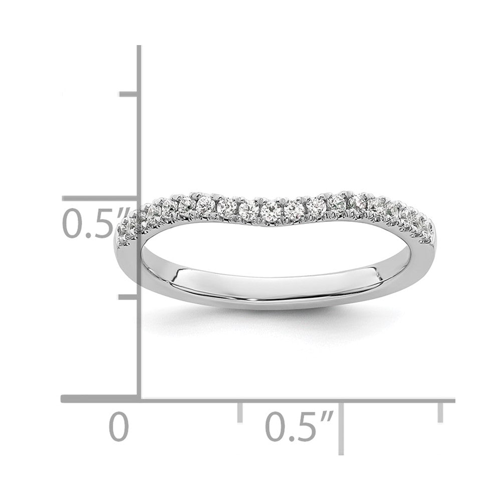 14K Weißgold Ehering mit natürlichen Diamanten, 0,19 ct Gesamtgewicht
