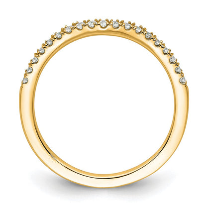 14K Gelbgold Ring mit echten Diamanten