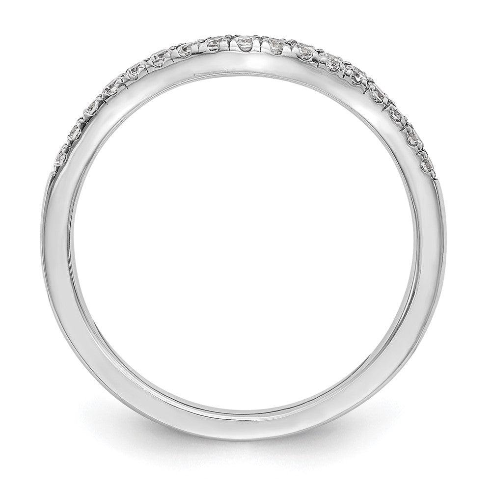 14K Weißgold Ehering mit natürlichen Diamanten