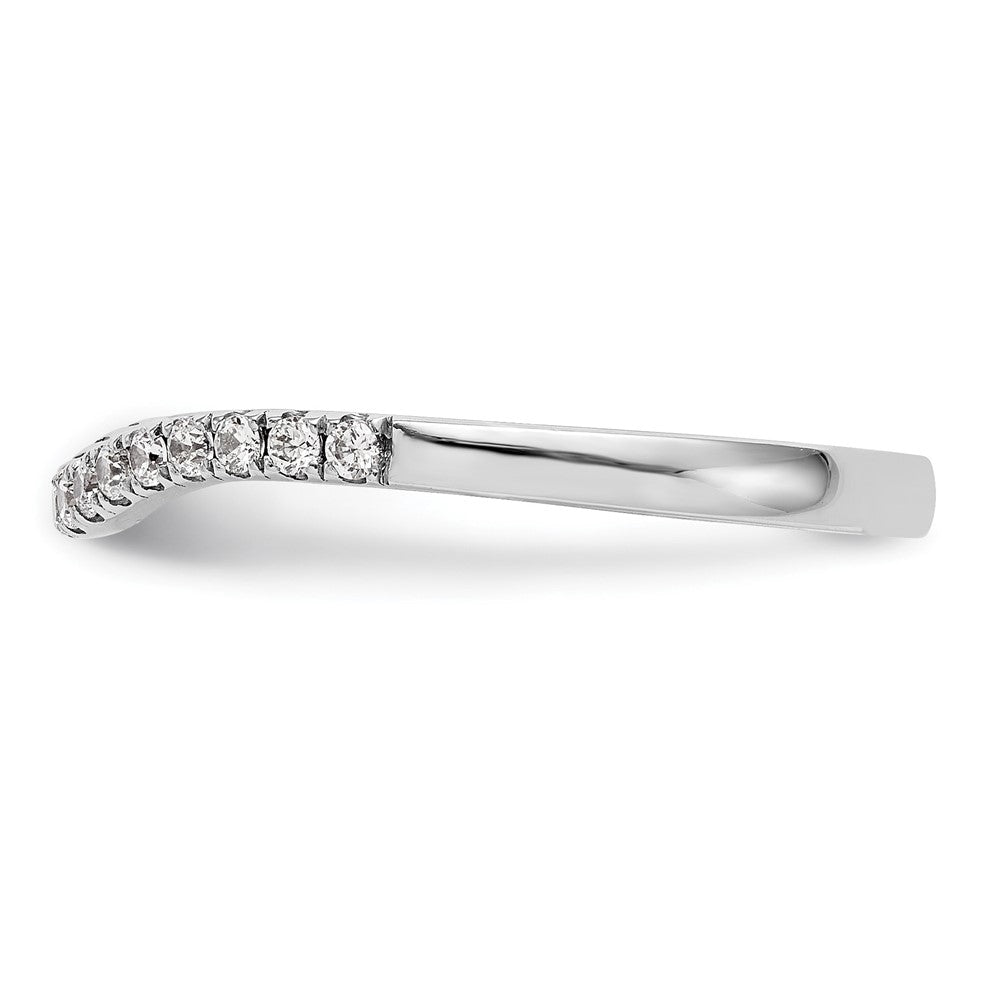 14K Weißgold Ring mit geschwungenem Design und 0,2 ct. im Labor gezüchteten Diamanten, VS/SI+ G+