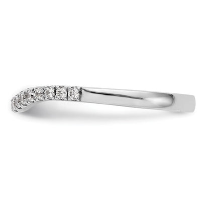 14K Weißgold Ring mit geschwungenem Design und 0,2 ct. im Labor gezüchteten Diamanten, VS/SI+ G+