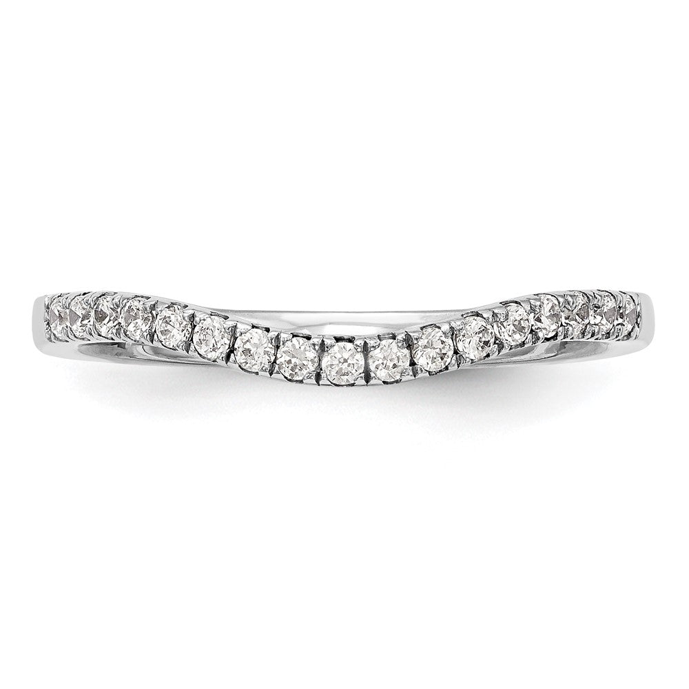 14K Weißgold Ehering mit natürlichen Diamanten