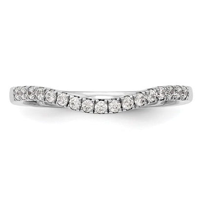 14K Weißgold Ehering mit natürlichen Diamanten