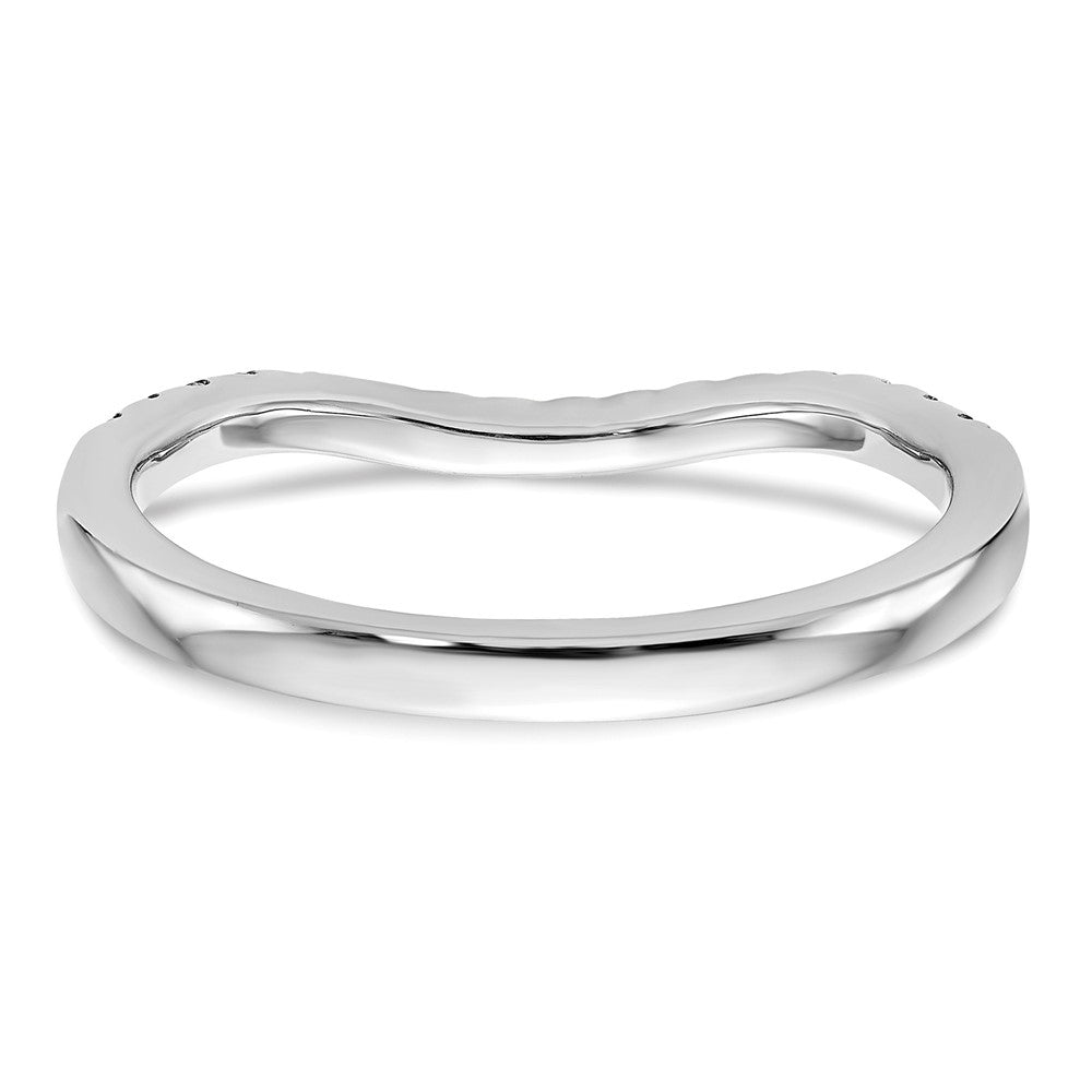 14K Weißgold Ring mit geschwungenem Design und 0,2 ct. im Labor gezüchteten Diamanten, VS/SI+ G+