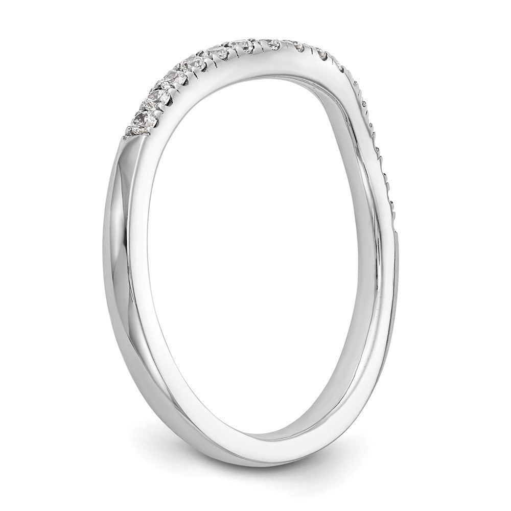 14K Weißgold Ehering mit natürlichen Diamanten