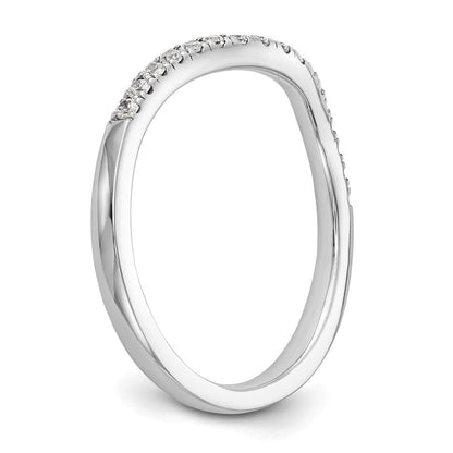 14K Weißgold Ehering mit natürlichen Diamanten