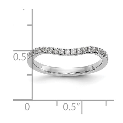 14K Weißgold Ring mit geschwungenem Design und 0,2 ct. im Labor gezüchteten Diamanten, VS/SI+ G+