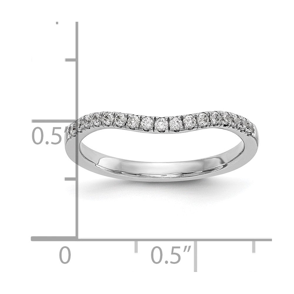 14K Weißgold Ehering mit natürlichen Diamanten