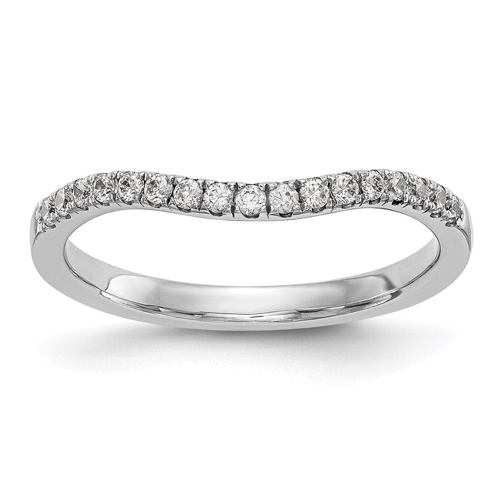 14K Weißgold Ehering mit natürlichen Diamanten