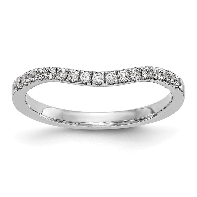 14K Weißgold Ehering mit natürlichen Diamanten