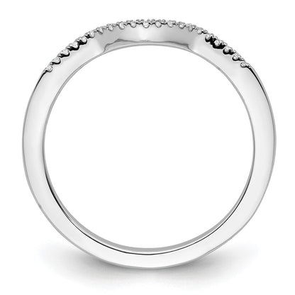 14K Weißgold Ehering mit natürlichen Diamanten