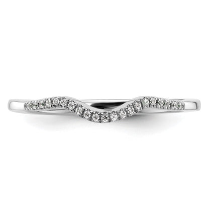 14K Weißgold Ehering mit natürlichen Diamanten