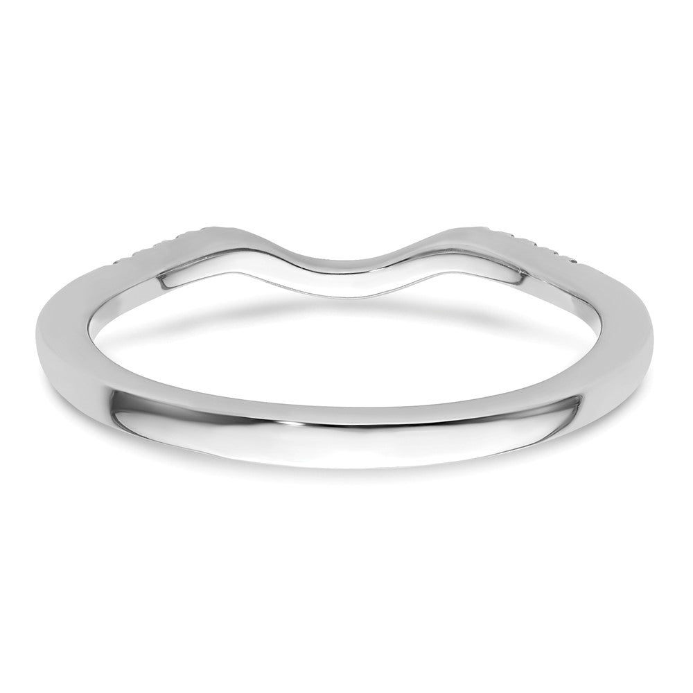 14K Weißgold Ehering mit natürlichen Diamanten