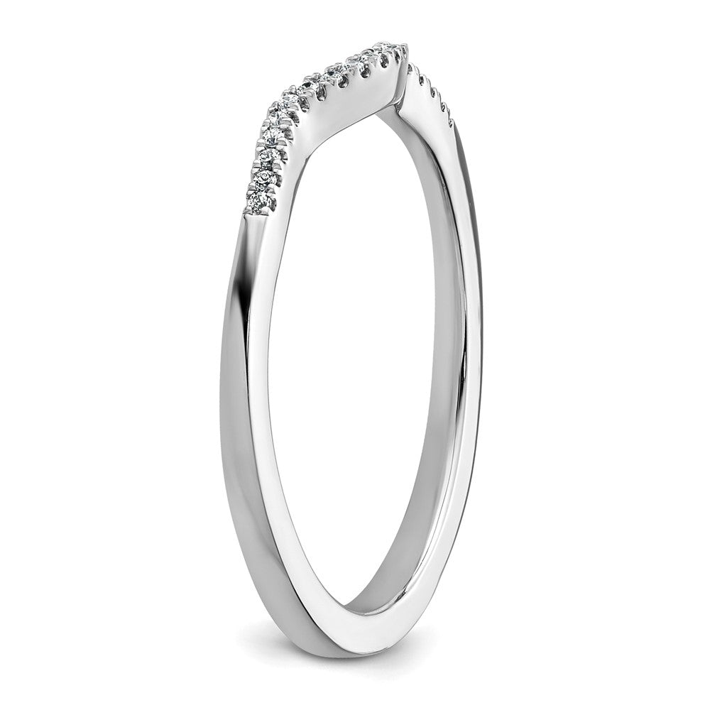 14K Weißgold Ehering mit natürlichen Diamanten