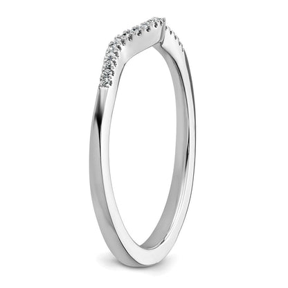 14K Weißgold Ehering mit natürlichen Diamanten