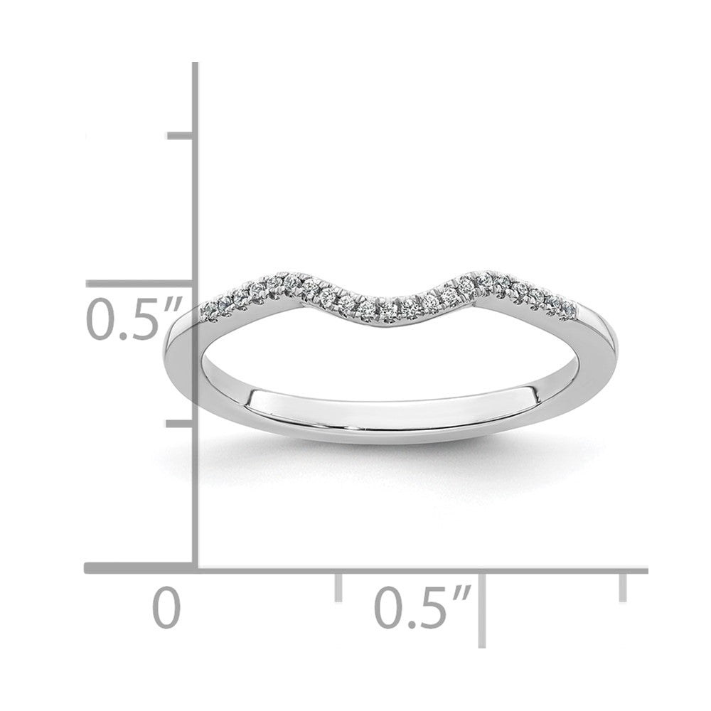 14K Weißgold Ehering mit natürlichen Diamanten
