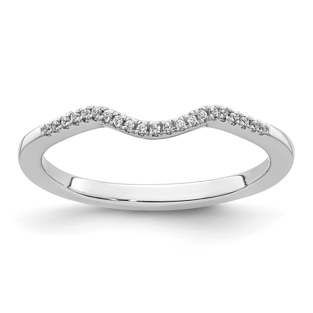 14K Weißgold Ehering mit natürlichen Diamanten