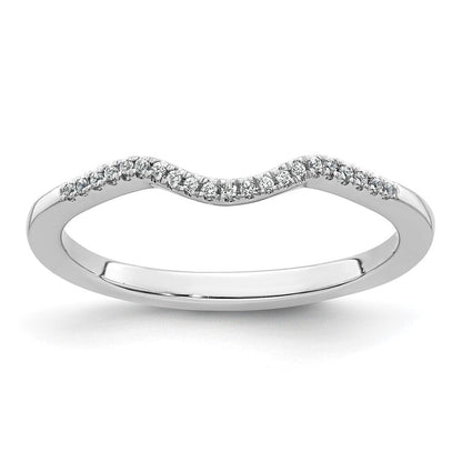 14K Weißgold Ehering mit natürlichen Diamanten