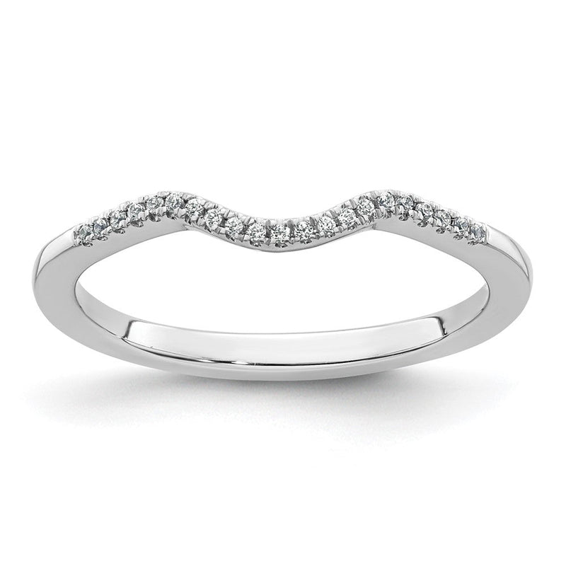 14K Weißgold Ehering mit natürlichen Diamanten