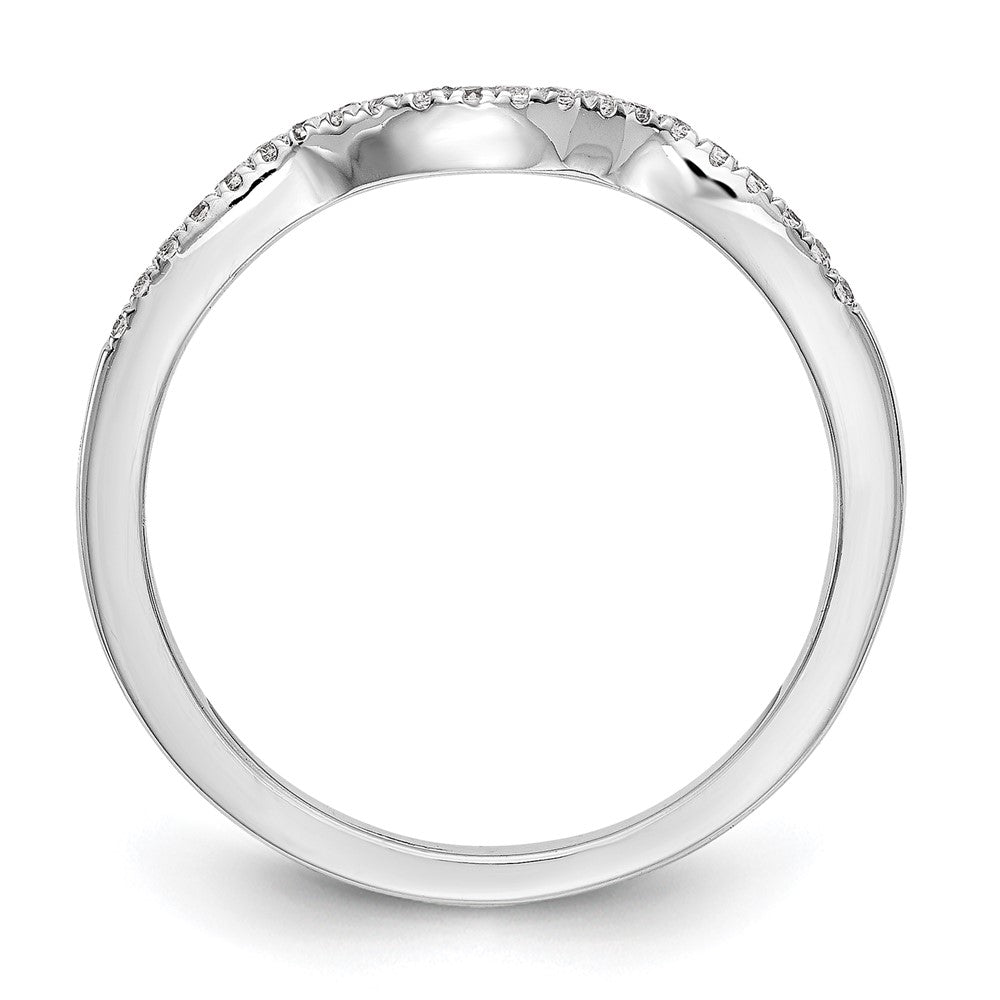 14K Weißgold Ehering mit natürlichen Diamanten