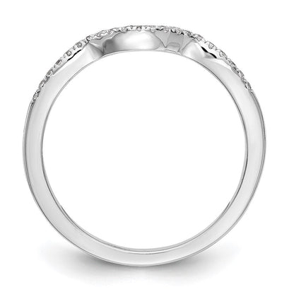 14K Weißgold Ehering mit natürlichen Diamanten