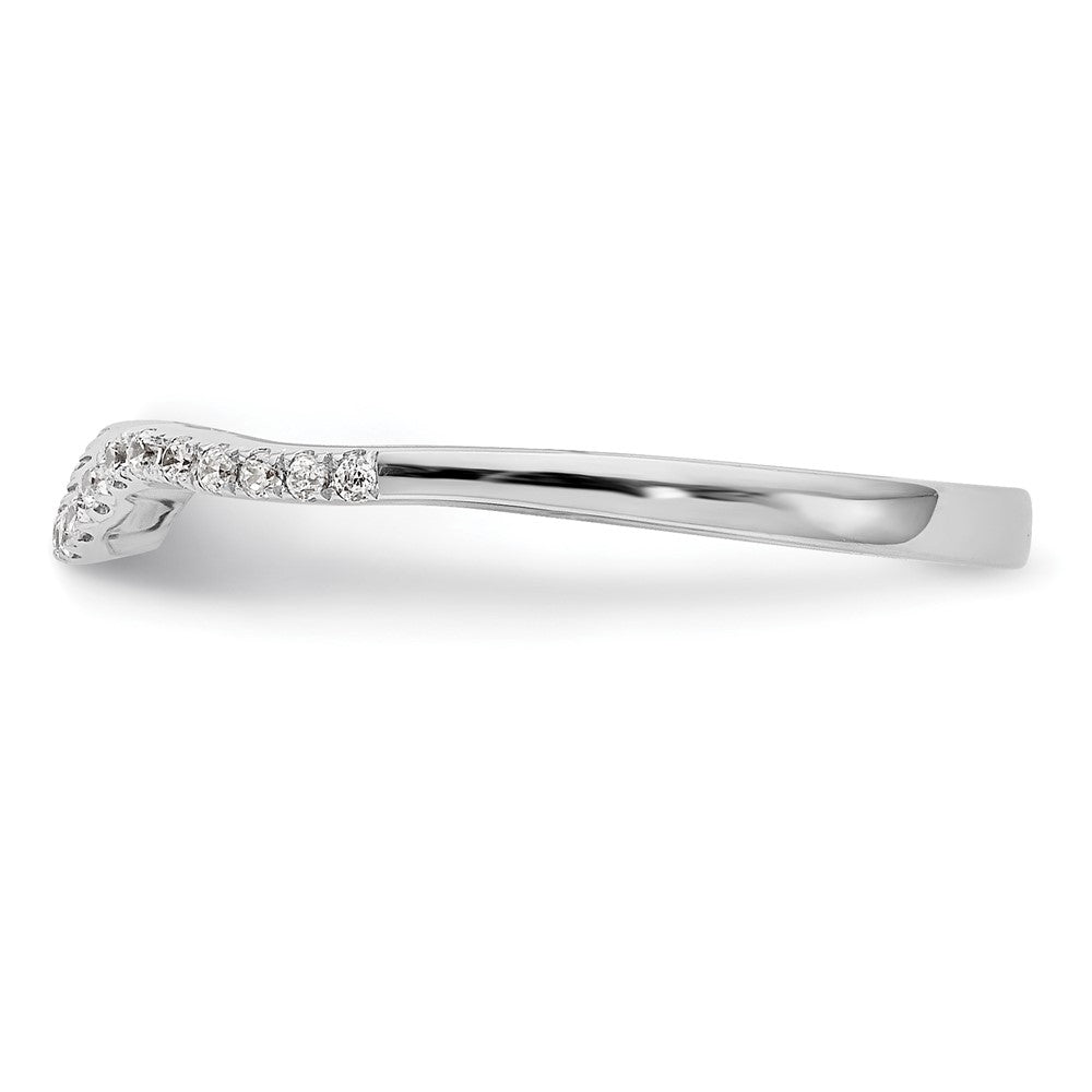 14K Weißgold Ehering mit natürlichen Diamanten
