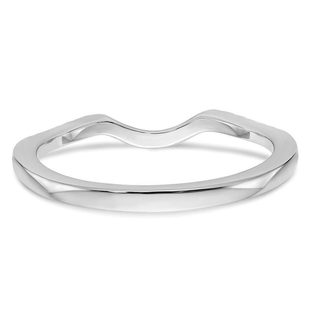 14K Weißgold Ehering mit natürlichen Diamanten