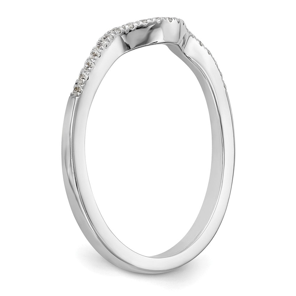 14K Weißgold Ehering mit natürlichen Diamanten
