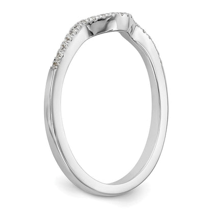 14K Weißgold Ehering mit natürlichen Diamanten