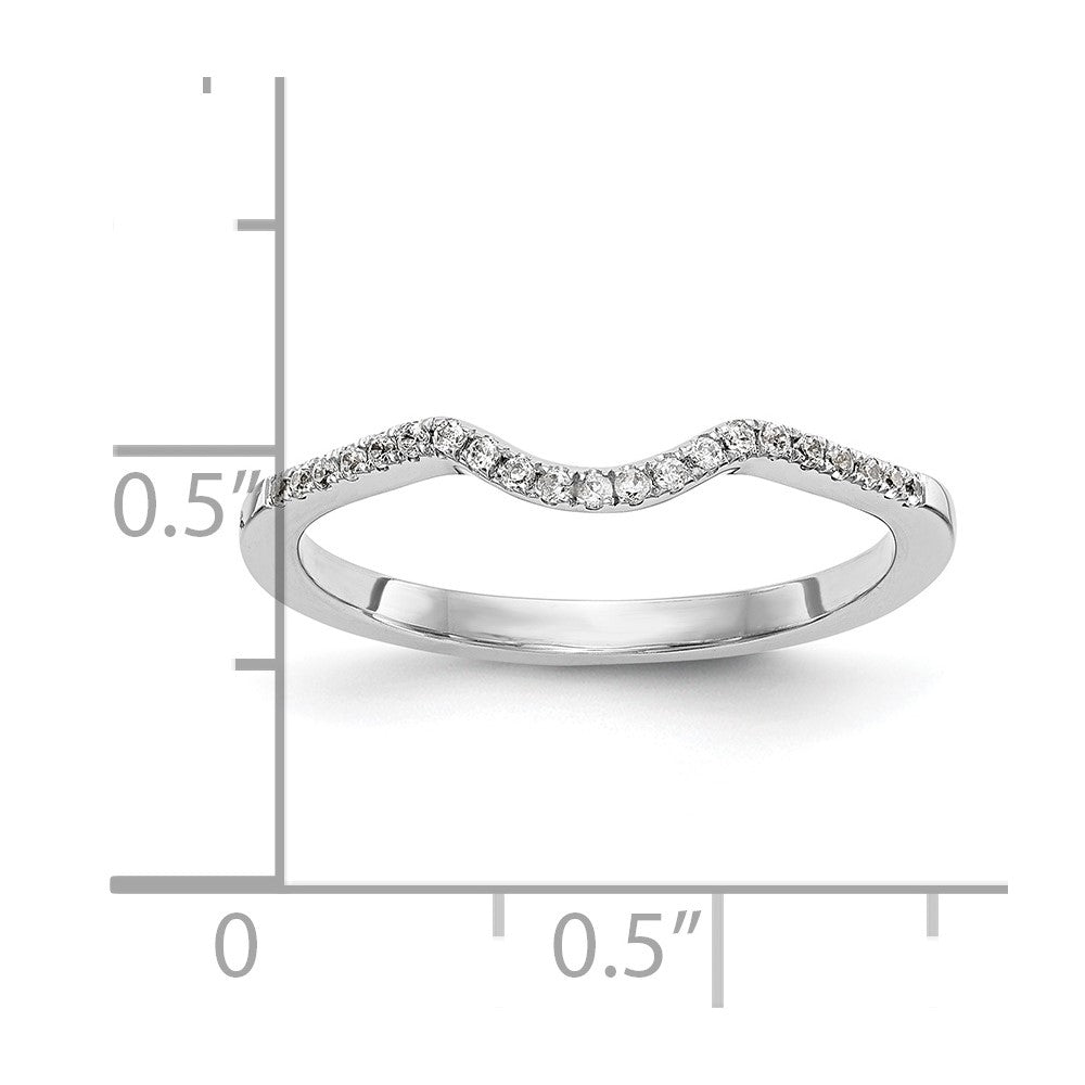 14K Weißgold Ehering mit natürlichen Diamanten
