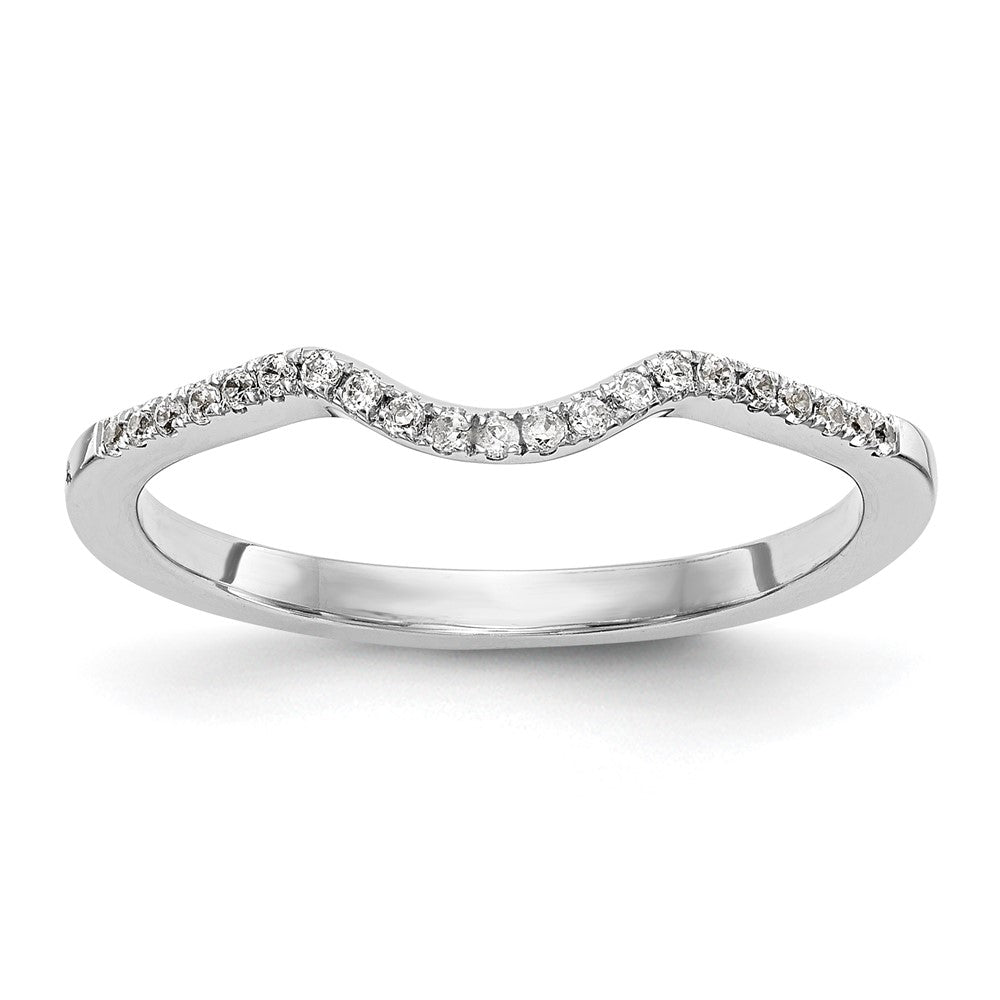14K Weißgold Ehering mit natürlichen Diamanten
