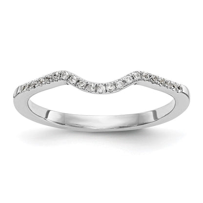 14K Weißgold Ehering mit natürlichen Diamanten