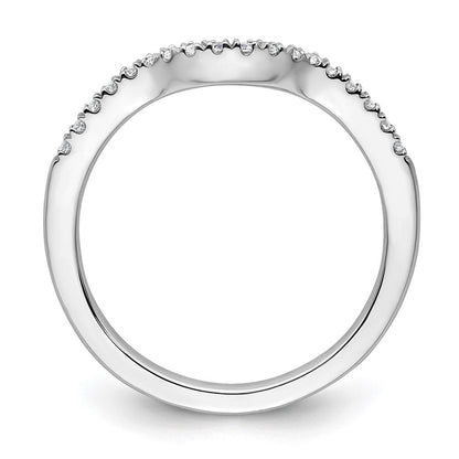 14K Weißgold Ehering mit natürlichen Diamanten