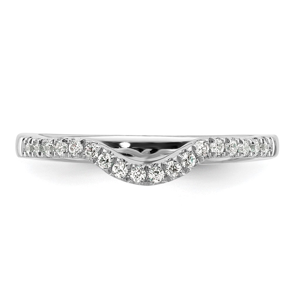 14K Weißgold Ehering mit natürlichen Diamanten