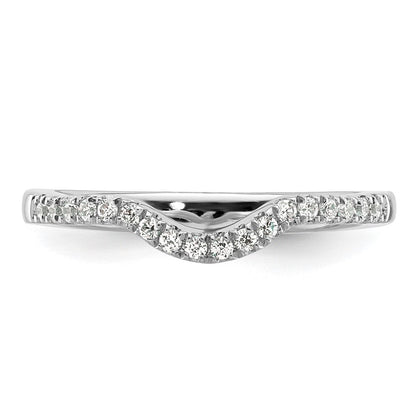 14K Weißgold Ehering mit natürlichen Diamanten
