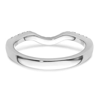 14K Weißgold Ehering mit natürlichen Diamanten