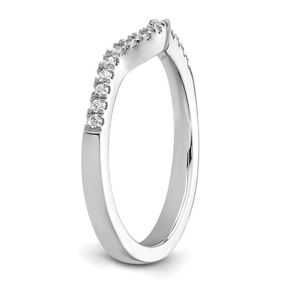14K Weißgold Ehering mit natürlichen Diamanten