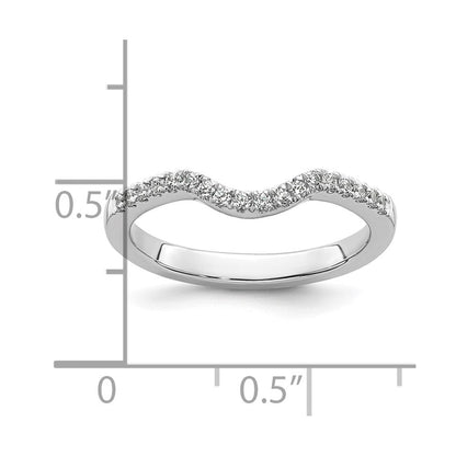 14K Weißgold Ehering mit natürlichen Diamanten