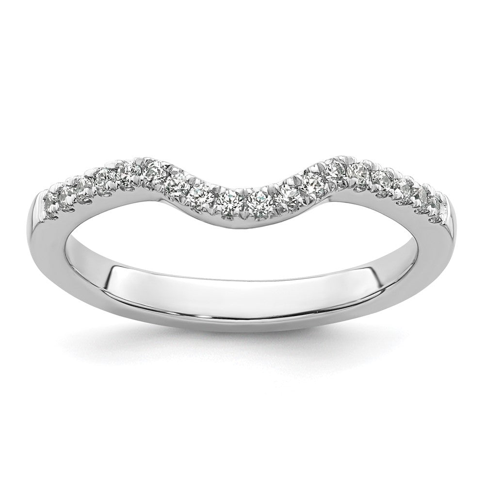 14K Weißgold Ehering mit natürlichen Diamanten