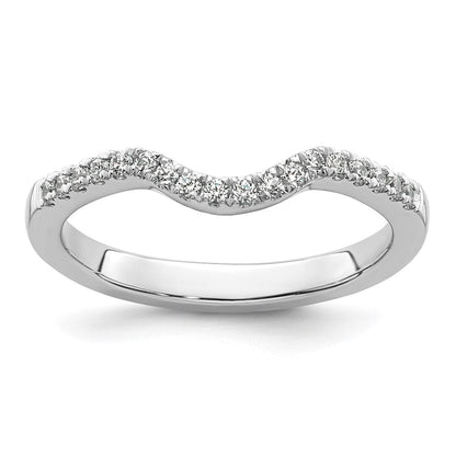14K Weißgold Ehering mit natürlichen Diamanten