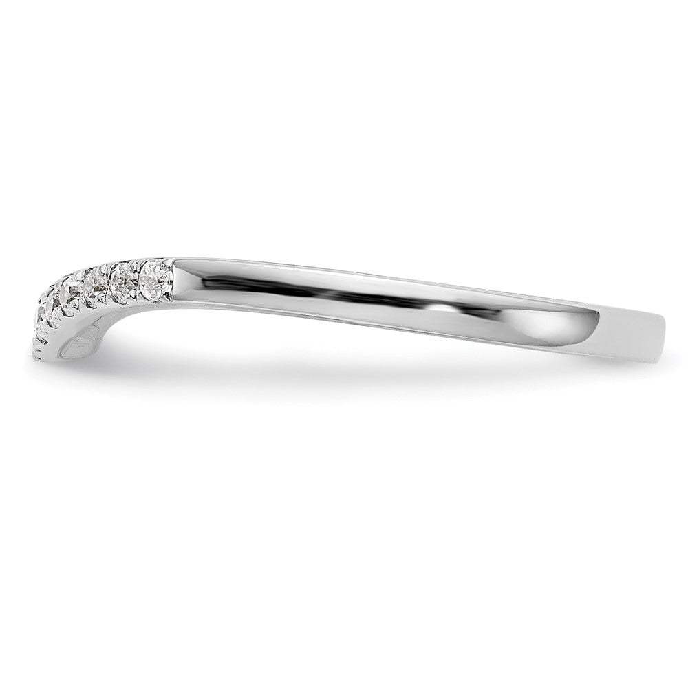 14K Weißgold Ehering mit natürlichen Diamanten, 0,13 ct Gesamtgewicht
