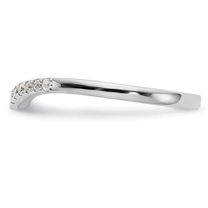 14K Weißgold Ehering mit natürlichen Diamanten, 0,13 ct Gesamtgewicht