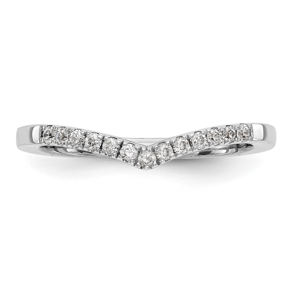 14K Weißgold Ehering mit natürlichen Diamanten, 0,13 ct Gesamtgewicht
