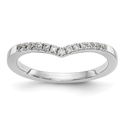 14K Weißgold Ehering mit natürlichen Diamanten, 0,13 ct Gesamtgewicht