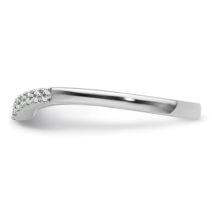 14K Weißgold Ehering mit natürlichen Diamanten