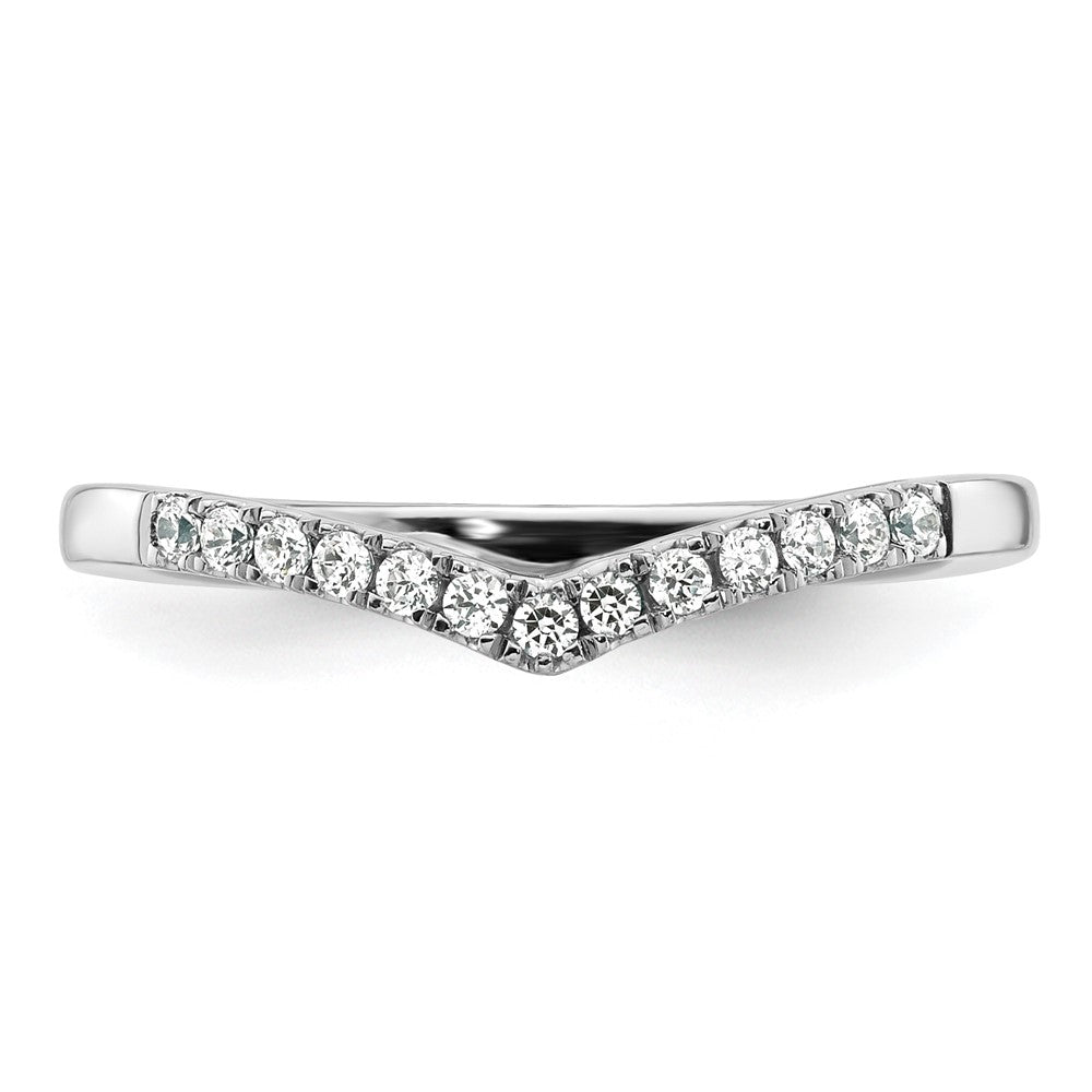 14K Weißgold Ehering mit natürlichen Diamanten